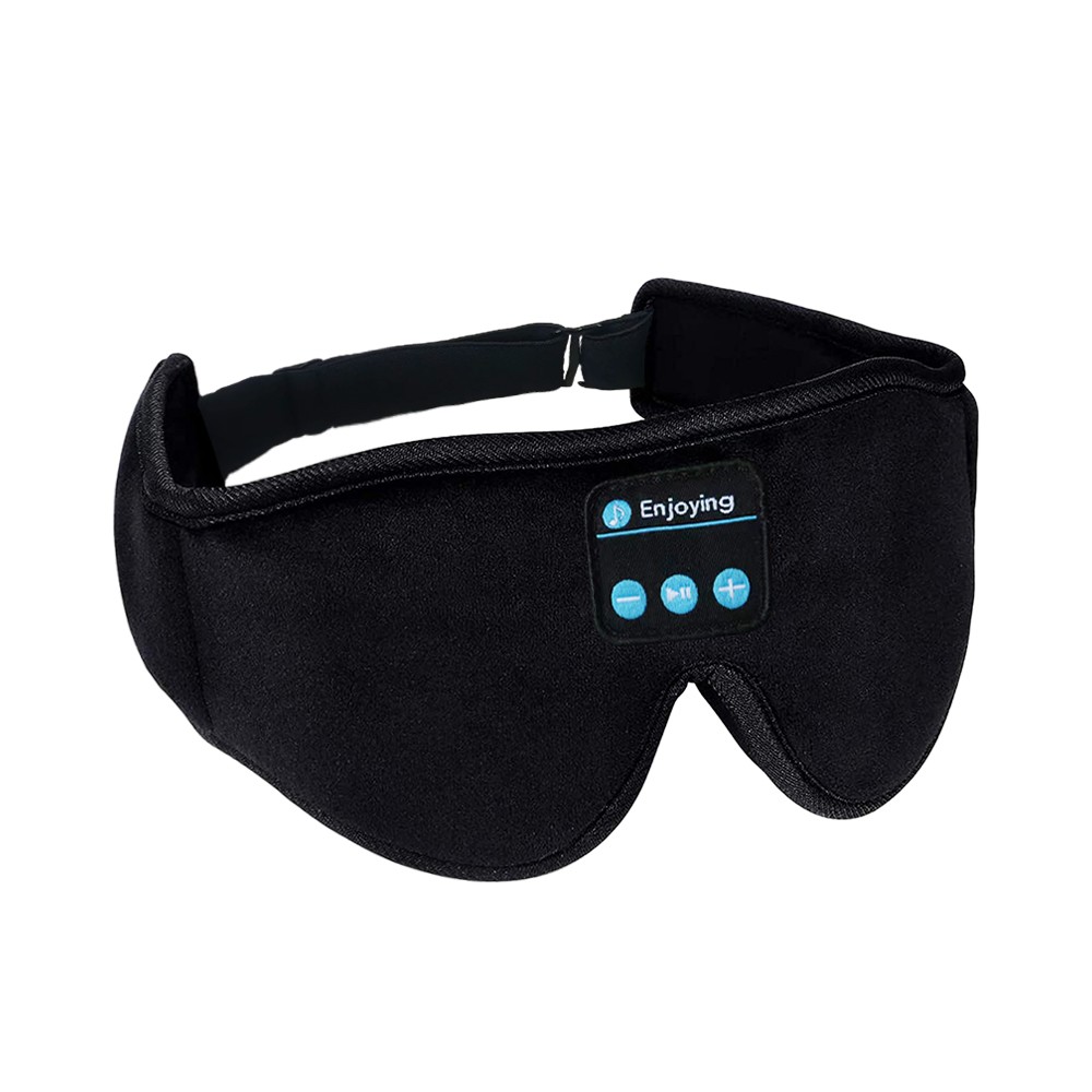 Máscara de olho de sono Bluetooth 3D Sleep Headphoens Balck