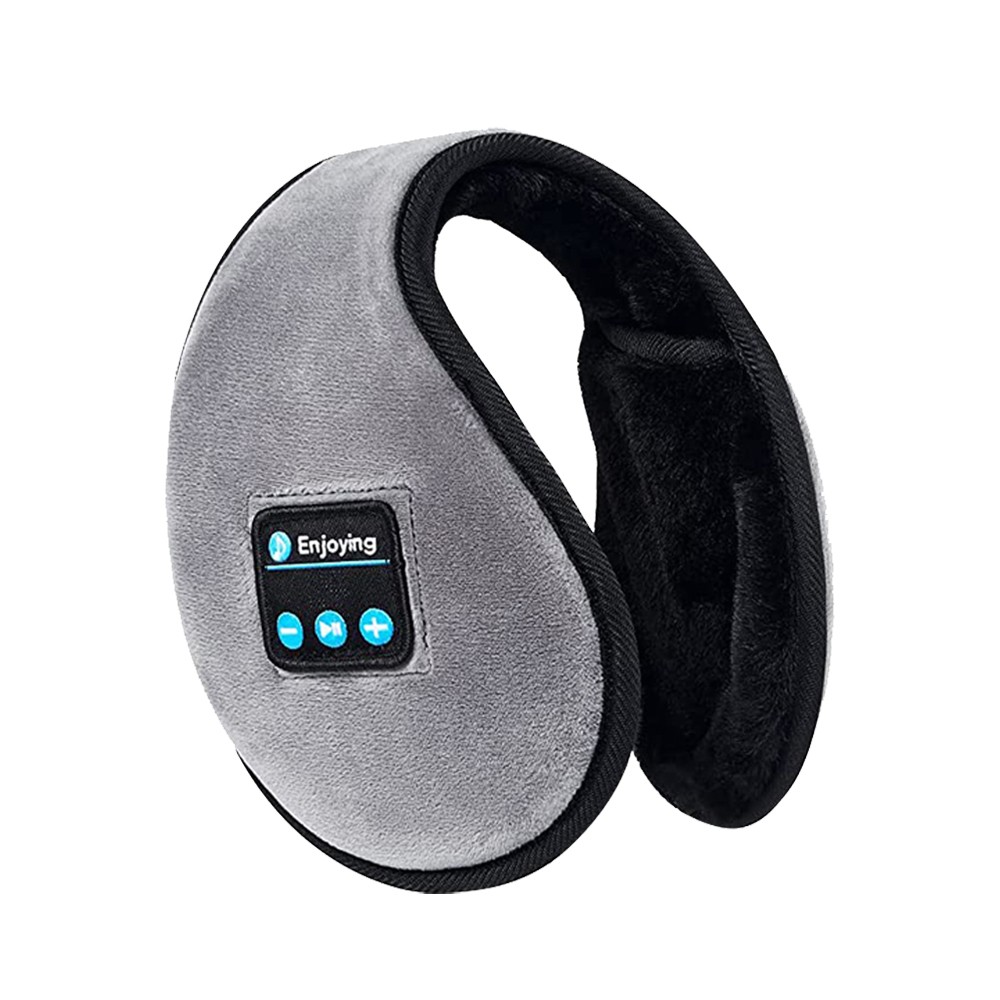 Protetores auriculares Bluetooth inverno cinza