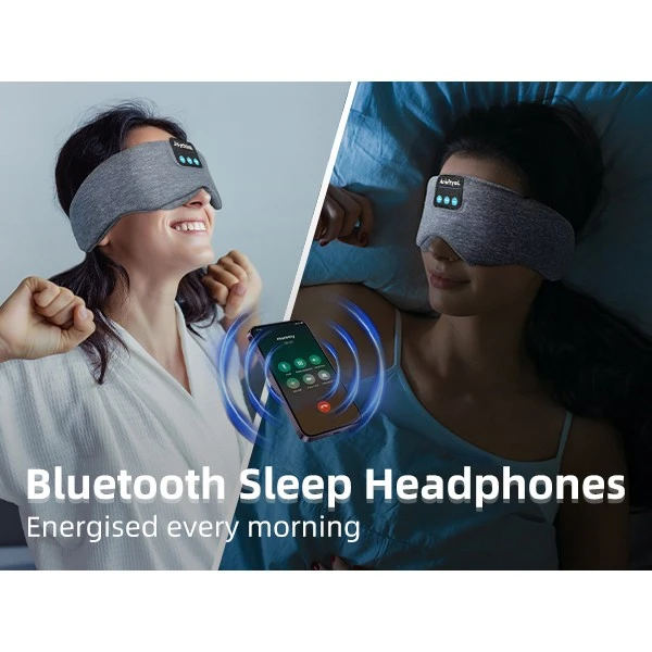 Bluetooth cinza mini máscara para olho do sono