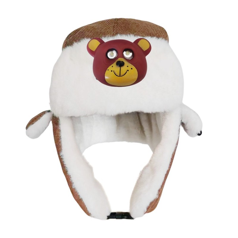 Chapéu infantil marrom com estilo leve de tigre