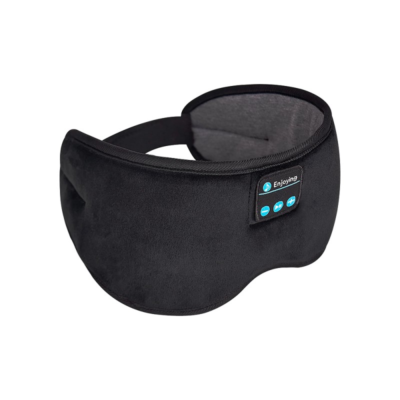 Máscara de olho Bluetooth centrada em algodão preto