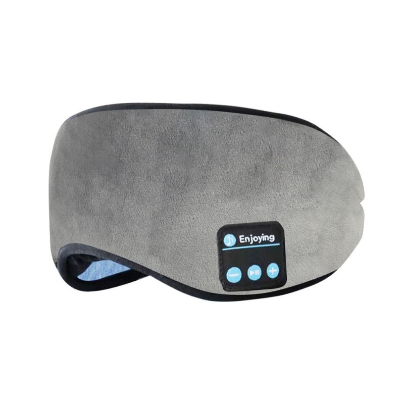 Algodão Bluetooth Sleep Eye Mask Fones de ouvido para dormir cinza