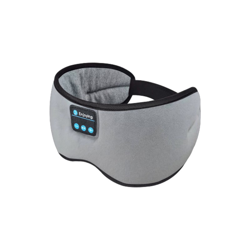 Máscara ocular Bluetooth centrada em algodão cinza