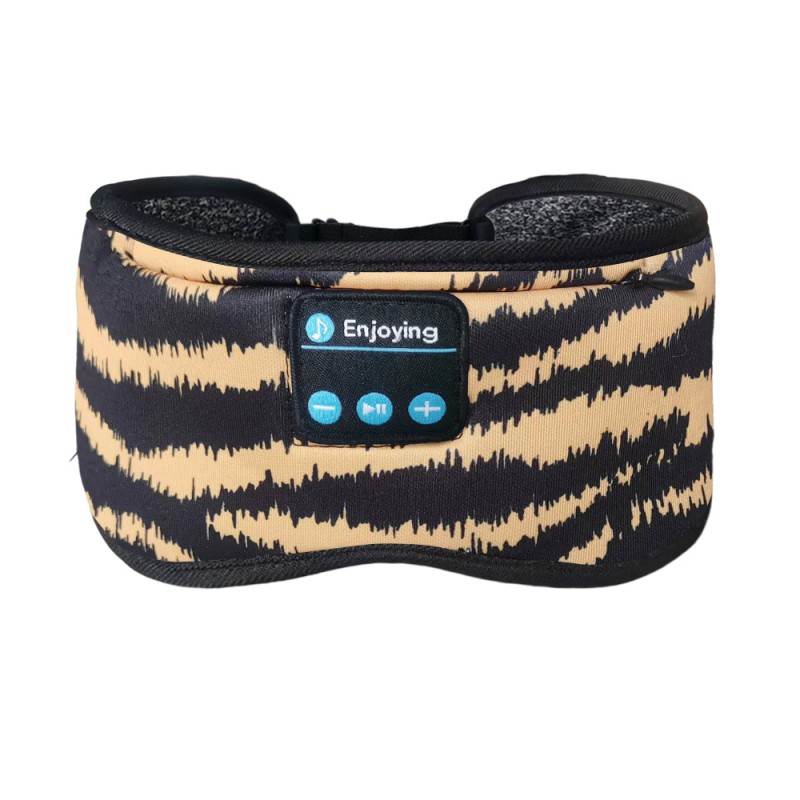 Máscara de olho Bluetooth amarelo de algodão zebra
