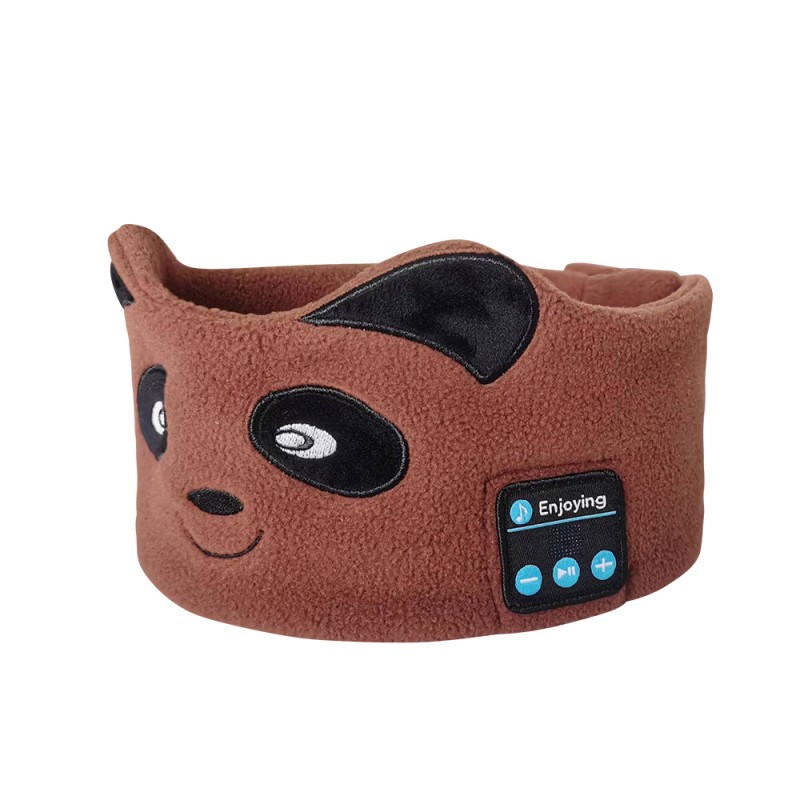 Faixa de cabeça Bluetooth infantil máscara de olho para dormir panda