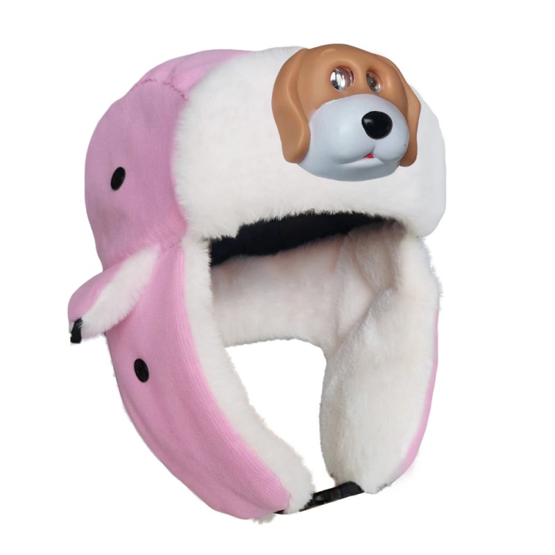 Chapéu infantil rosa com estilo tigre claro
