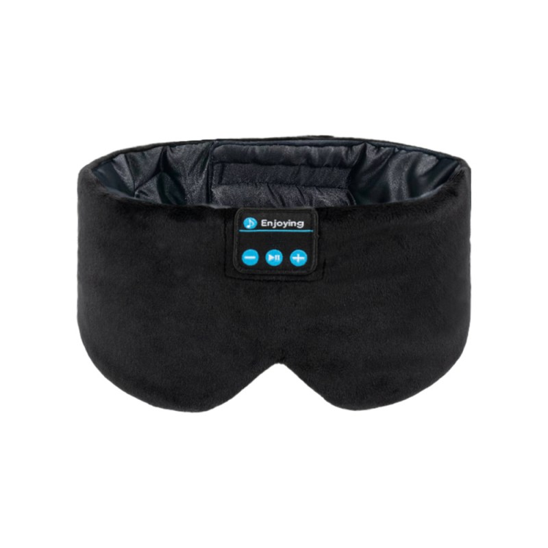 Máscara de seda Bluetooth Sleep Eye Headphoens para dormir preto