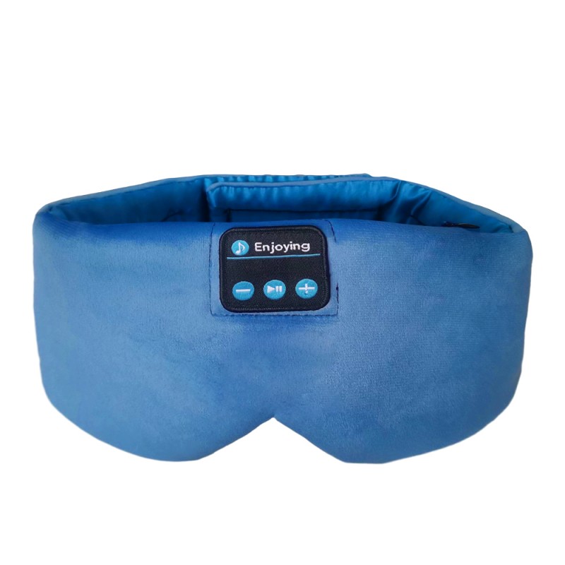 Máscara para os olhos do sono Bluetooth de seda Bluetooth Blue