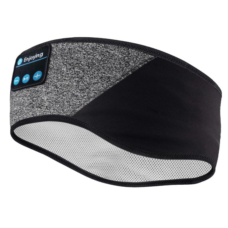 Fones de ouvido esportivos com bandana Bluetooth elástica em dois tons